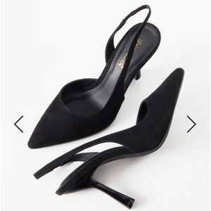 Brand new black sling back heels